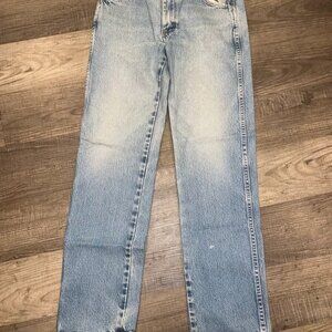 Men’s RUSTLER Jeans 29 X 32 Light Blue Regular Fit Straight Denim